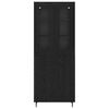 vidaXL Haut Armoire 2 pcs Ch&ecirc;ne noir Bois Agglom&eacute;r&eacute; et Verre