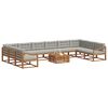 vidaXL Ensemble de canap&eacute;s d'ext&eacute;rieur 11 pcs Gris Naturel et Clair