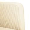 vidaXL Canap&eacute;-chaise accoudoirs cr&egrave;me 54 cm tissu velours c&ocirc;tel&eacute;