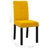 vidaXL Chaises &agrave; manger lot de 6 jaune velours