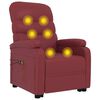 vidaXL Fauteuil de massage Rouge bordeaux Similicuir