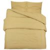 vidaXL Ensemble de housse de couette Taupe 200x200 cm Microfibre