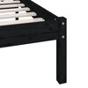vidaXL Cadre de lit sans matelas noir bois massif 120x200 cm