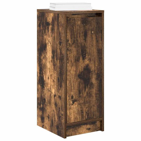 vidaXL Armoire &agrave; chaussures ch&ecirc;ne fum&eacute; 29,5x34x76 cm bois d'ing&eacute;nierie