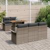 vidaXL Ensemble de canap&eacute; de jardin 6 pcs Gris Poly rotin
