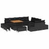 vidaXL Ensemble de canap&eacute; de jardin 13 pc Noir polyrotin