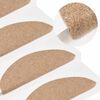 vidaXL Tapis d'escalier auto-adh&eacute;sifs 20 pcs beige 56x17x3 cm