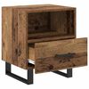 vidaXL Cabinet de chevet avec tiroir Bois ancien 40 x 35 x 47,5 cm