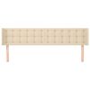 vidaXL T&ecirc;te de lit avec oreilles Cr&egrave;me 203x16x78/88 cm Tissu