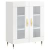 vidaXL Buffet Blanc brillant 69,5x34x90 cm Bois d'ing&eacute;nierie