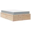 vidaXL Lit avec matelas 120x200 cm bois massif de pin