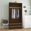 vidaXL Garde-robe Chêne marron 100x50x200 cm Bois d'ingénierie