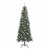 vidaXL Sapin de Noël artificiel avec 300 LED Vert 86 x 86 x 210 cm