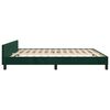 vidaXL Cadre de lit sans matelas vert fonc&eacute; 160x200 cm velours