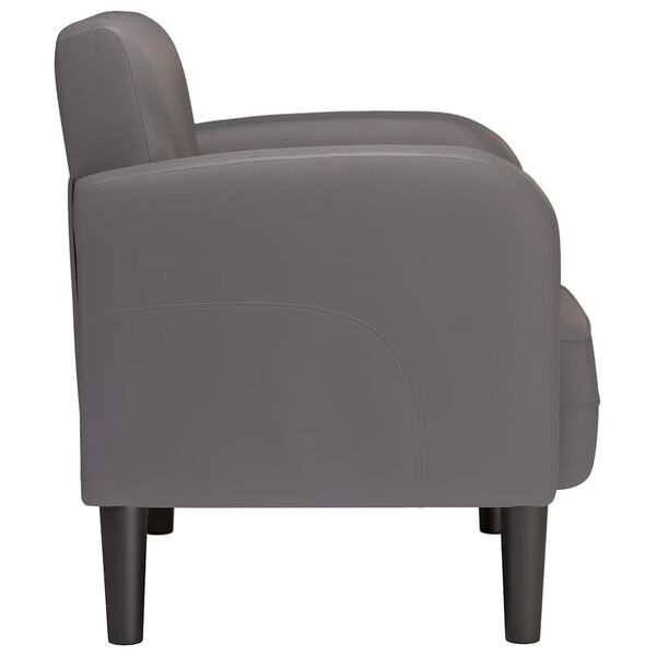vidaXL Chaise de canap&eacute; avec accoudoirs gris 54 cm similicuir