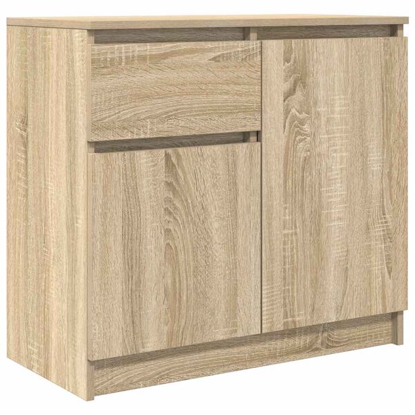 vidaXL Buffet avec tiroir ch&ecirc;ne sonoma 71x35x65 cm bois d'ing&eacute;nierie