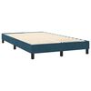 vidaXL Sommier &agrave; lattes de lit et matelas et LED bleu fonc&eacute; 140x220cm velours