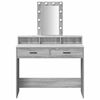 vidaXL Table de Toilette Gris 100 x 41 x 140 cm Bois d'ing&eacute;nierie