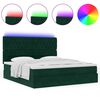 vidaXL Cadre de lit ottoman avec matelas vert fonc&eacute; 200x200 cm velours