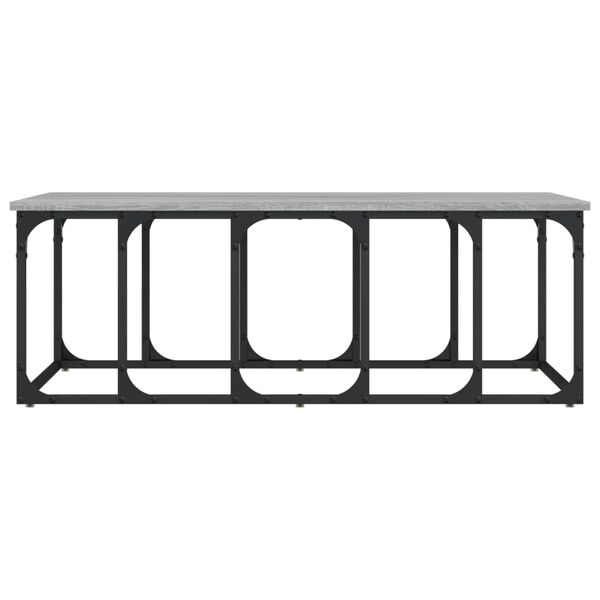 vidaXL Table basse sonoma gris 100x50x35,5 cm bois d'ing&eacute;nierie