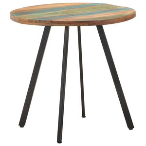 vidaXL Table de salle &agrave; manger 80 cm Bois de r&eacute;cup&eacute;ration massif