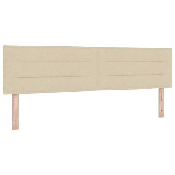 vidaXL T&ecirc;te de lit LED avec des lumi&egrave;res &agrave; LED Cr&egrave;me 180 cm Polyester