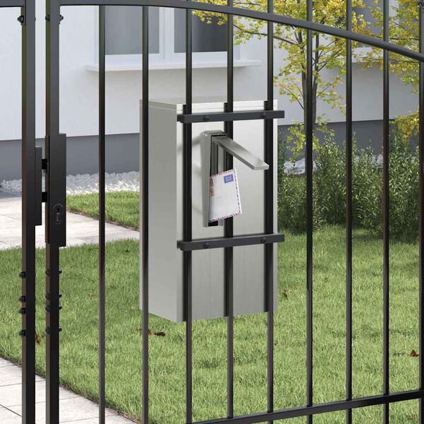 vidaXL boîte aux lettres Noir 30 x 20 x 55 cm Acier galvanisé