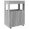 vidaXL Chariot de bar sonoma gris 60x39,5x89 cm bois d'ingénierie