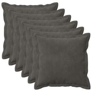 vidaXL Coussin avec oreiller HOUTEN 6 pc Gris fonc&eacute; Fl&oslash;jl