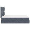vidaXL Cadre de lit ottoman avec matelas gris foncé 140x190 cm velours