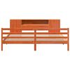 vidaXL Lit biblioth&egrave;que sans matelas cire marron 180x200 cm pin massif