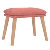 vidaXL Chaise de relaxation avec tabouret Rose Velours