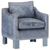 vidaXL Chaise cabriolet Gris cuir v&eacute;ritable