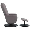 vidaXL Fauteuil inclinable de massage avec repose-pied gris similicuir
