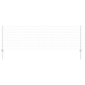 vidaXL Cl&ocirc;ture Euro avec poteau 10 x 0,8 m Acier galvanis&eacute; Argent&eacute;
