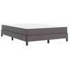 vidaXL Cadre de lit avec matelas Gris 140 x 190 cm tissu
