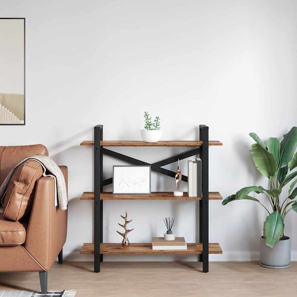 vidaXL &Eacute;tag&egrave;re Bois Ancien 100 x 33,5 x 102 cm Bois d'ing&eacute;nierie