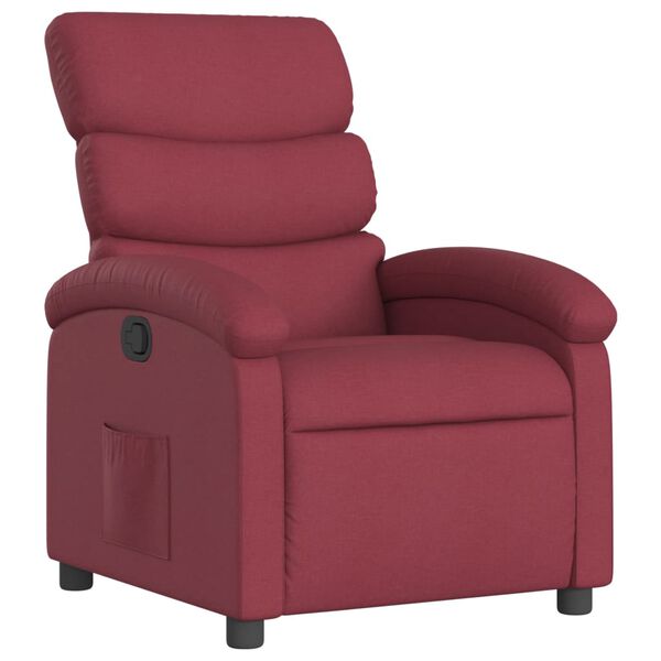 vidaXL Fauteuil inclinable Rouge bordeaux Tissu