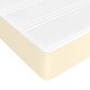vidaXL Sommier &agrave; lattes de lit avec matelas Cr&egrave;me 80x200 cm Similicuir