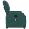 vidaXL Fauteuil de massage inclinable Vert fonc&eacute; Tissu