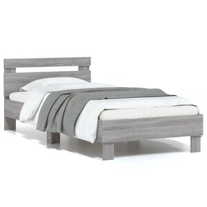 vidaXL Cadre de lit sans matelas avec t&ecirc;te de lit 90x200 cm