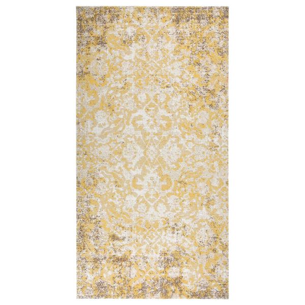 vidaXL Tapis à tissage plat d'extérieur 80x150 cm Jaune