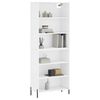 vidaXL Buffet blanc 69,5x32,5x180 cm bois d'ing&eacute;nierie