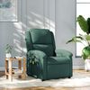 vidaXL Fauteuil inclinable de massage vert fonc&eacute; velours