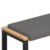 vidaXL Coussin de banc Microfibre Gris fonc&eacute; Profondeur 35 cm