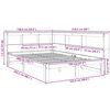 vidaXL Lit biblioth&egrave;que sans matelas cire marron 120x200 cm pin massif