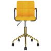 vidaXL Chaises &agrave; manger pivotantes lot de 4 jaune moutarde velours