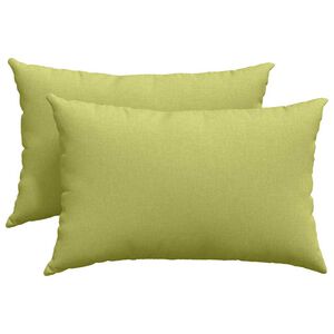 vidaXL Coussins de canap&eacute; 2 pcs Vert clair 60 x 40 cm tissu