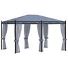 vidaXL Tonnelle avec moustiquaire 3x4 m Anthracite Acier