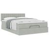 vidaXL Cadre de lit ottoman et matelas gris clair 140x190 velours